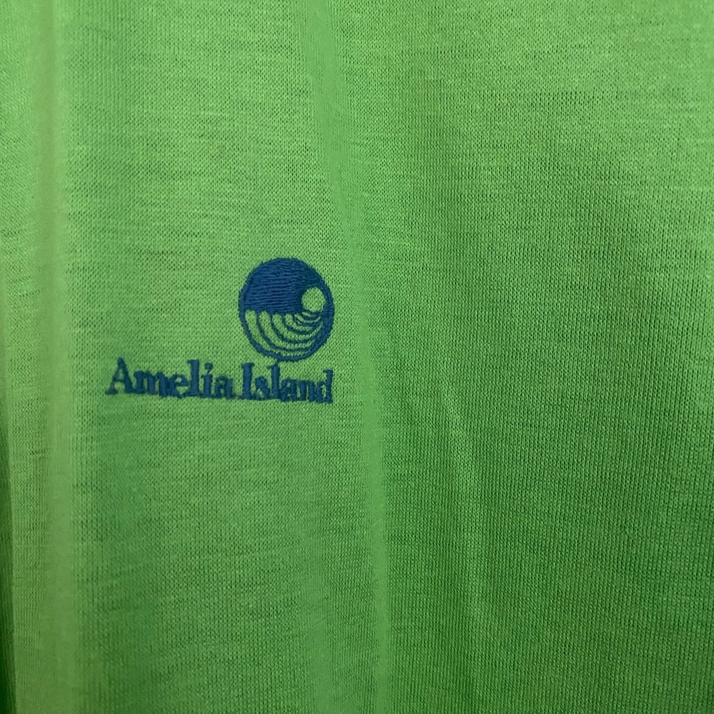 Vintage green Amelia island golf club polo shirt-size X-Large - Picture 2 of 5